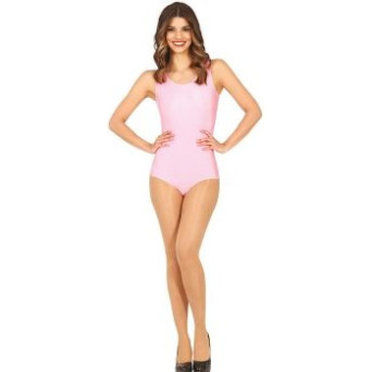 Body de color Rosa sin Mangas para Adulto