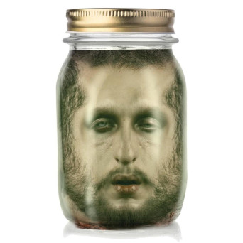 Bote de 18 x 18 x 27 Centímetros con Dibujo de Cabeza Embalsamada