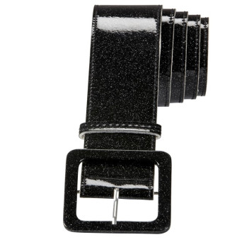 Cinturón de color Negro de 120 Centímetros con Purpurina