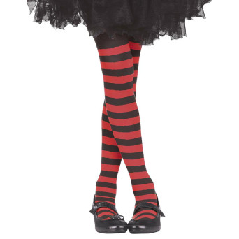Pantis de Rayas de color Rojo y Negro Infantil