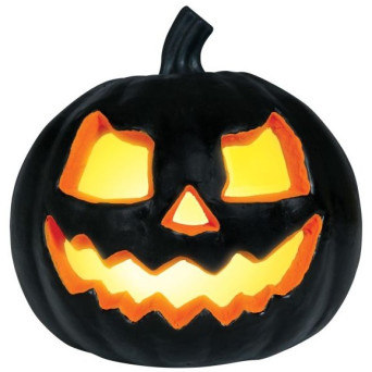Calabaza de 20 Centímetros de color Negro con Luz