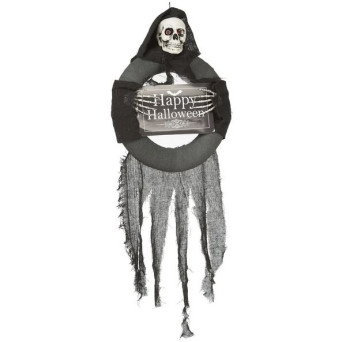 Cartel de Happy Halloween de 75 x 33 x 10 Centímetros con Luz