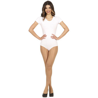 Body de color Blanco de Manga Corta para Adulto