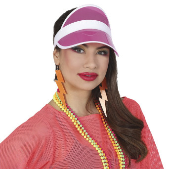 Visera Transparente de color Rosa para Adulto