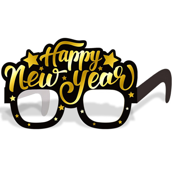 Gafas de Happy New Year de color Oro de 14,5 x 7 Centímetros