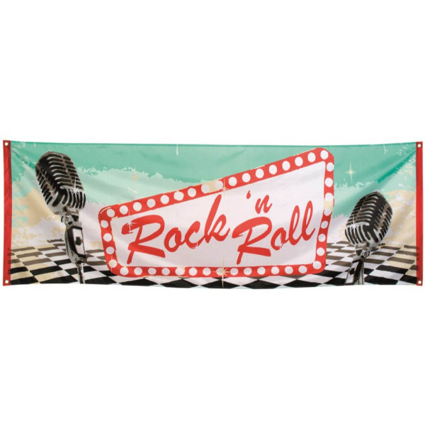 Banner de Rock & Roll de 74 x 220 Centímetros