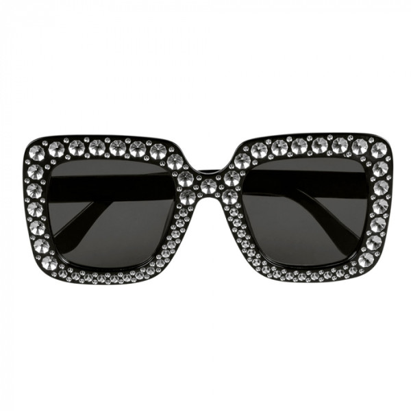 Gafas de Bling de color Negro para Adulto