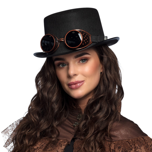 Sombrero de Steampunk con Gafas para Adulto