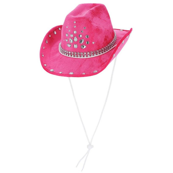 Sombrero de Vaquero de color Rosa Hot para Adulto