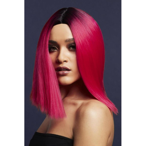 Peluca Rosa Magenta de Kylie Fever de 37 Centímetros para Adulto