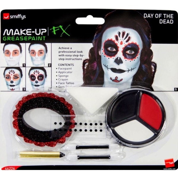 Kit de Maquillaje del Día de los Muertos Mexicano para Adulto