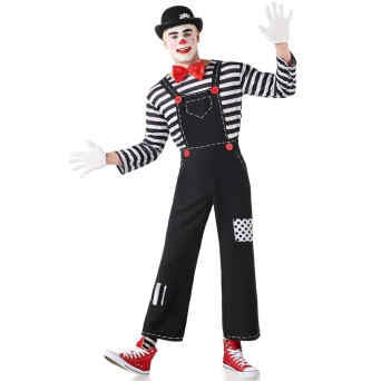 Disfraz de Mimo con Bombín para Adulto