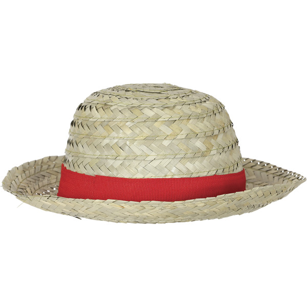 Sombrero de Paja con Cinta Roja para Adulto