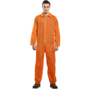 Disfraz de Prisionero de color Naranja para Adulto