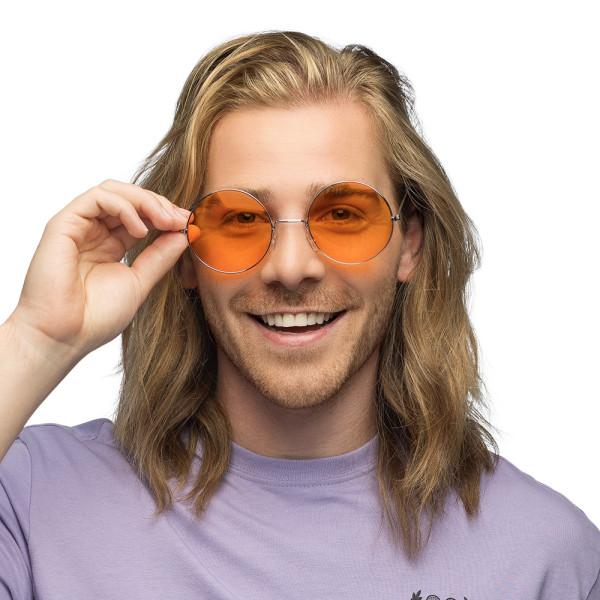 Gafas de Hippie de color Naranja para Adulto