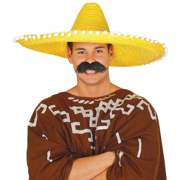 Sombrero de Mexicano de 60 Centímetros de color Amarillo para Adulto