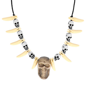 Collar de Diente Calavera para Adulto