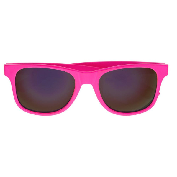 Gafas de los años 80´s de color Rosa Neón para Adulto