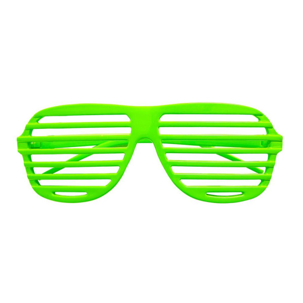 Gafas de Persiana de color Verde Neón para Adulto