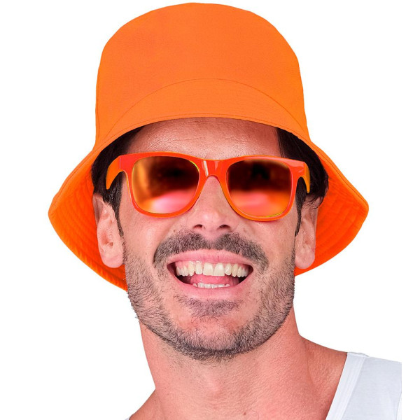 Gorro de Pescador de color Naranja Neón para Adulto