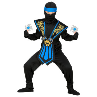 Disfraz de Ninja Kombat de color Azul Infantil