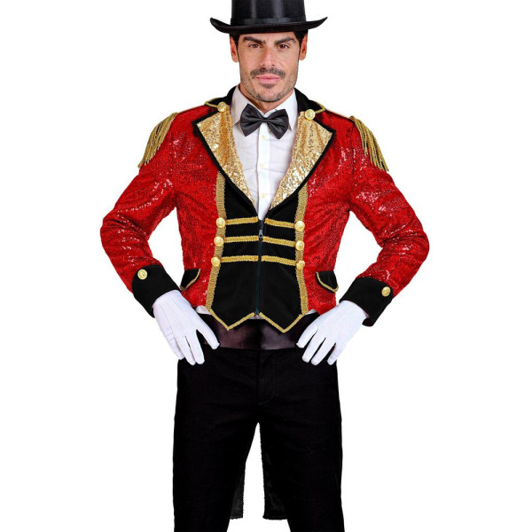 Frac de Circo de color Rojo con Lentejuelas para Adulto