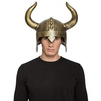 Casco de Vikingo de color Oro para Adulto