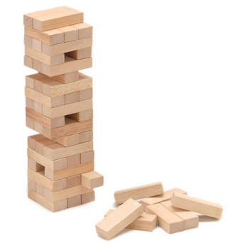 Bloque de Madera Jenga 54 Unidades de 2,3 x 1,5 x 6,9 Centímetros