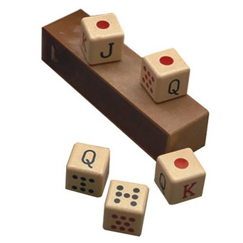 Caja con 5 Dados de 17 Milímetros para Póker 