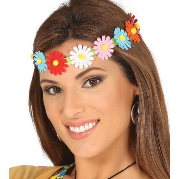 Cinta para la Cabeza con Flores Multicolor para Adulto