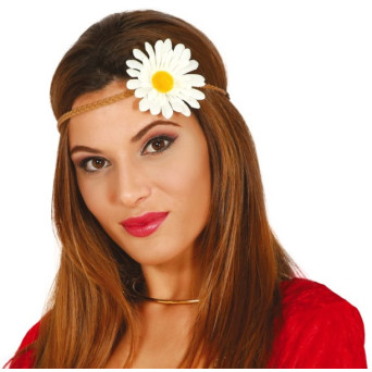 Cinta de Hippie con Flor para Adulto