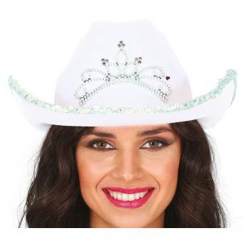 Sombrero de Vaquero de color Blanco para Adulto