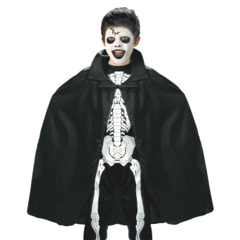 Capa de 90 Centímetros de color Negro Infantil