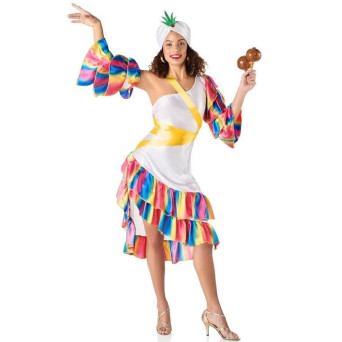 Disfraz de Rumbera de color Blanco para Adulto