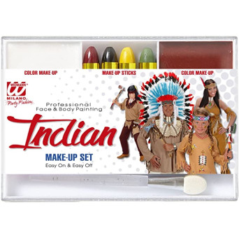 Kit de Maquillaje de Indio para Cuerpo y Cara