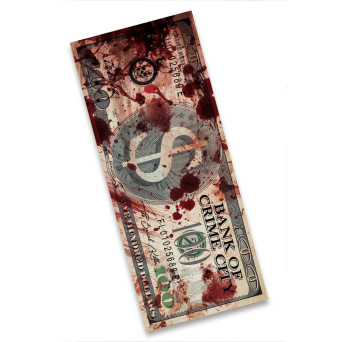 Billete Ensangrentado 75 Unidades de 6 x 15 Centímetros