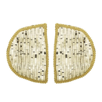 Hombrera 2 Unidades de color Oro con Lentejuelas para Adulto