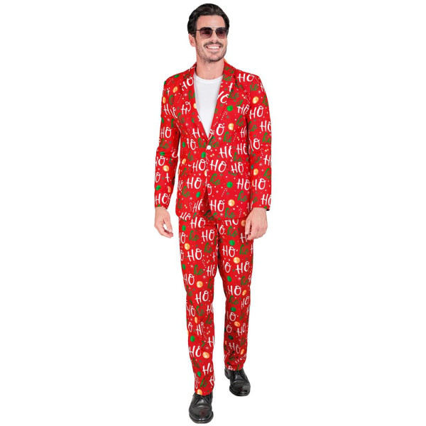 Traje de Feliz Navidad de color Rojo para Adulto