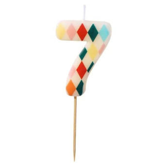 Vela de Cumpleaños Número 7 de 5,5 Centímetros