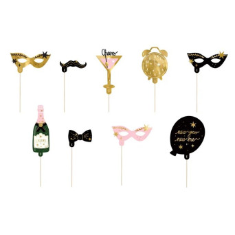 Photocall de Happy New Year 9 Unidades