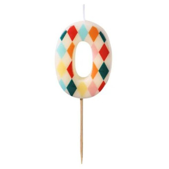 Vela de Cumpleaños Número 0 de 5,5 Centímetros