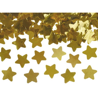 Cañón de 60 Centímetros con Confeti de Estrellas de color Oro