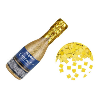 Cañón de Botella de 20,5 Centímetros con Confeti de color Oro