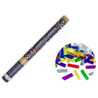 Cañón de 60 Centímetros con Confeti de Tiras Multicolor