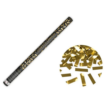 Cañón de 80 Centímetros con Confeti de Tiras de color Oro