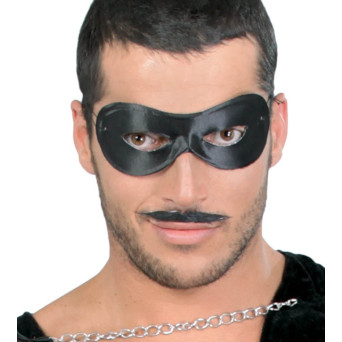 Antifaz de Pierrot de color Negro para Adulto