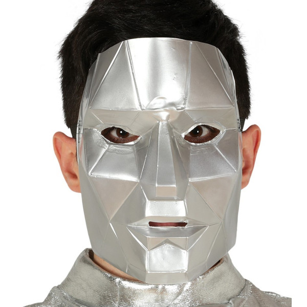 Máscara de Hombre de Hielo de color Plata para Adulto