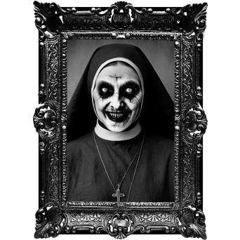 Cuadro Adhesivo de Monja de 58 x 45 Centímetros