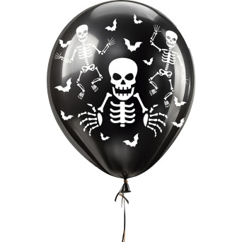 Globo Látex de Esqueleto 10 Unidades de 30 Centímetros
