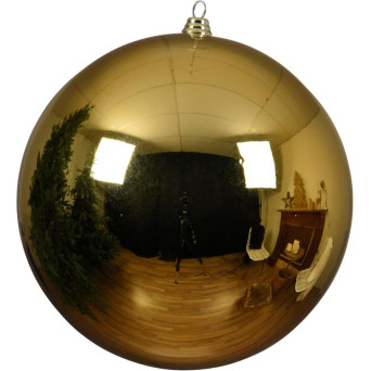 Bola de 40 Centímetros de color Oro Brillante con Anilla Dorada